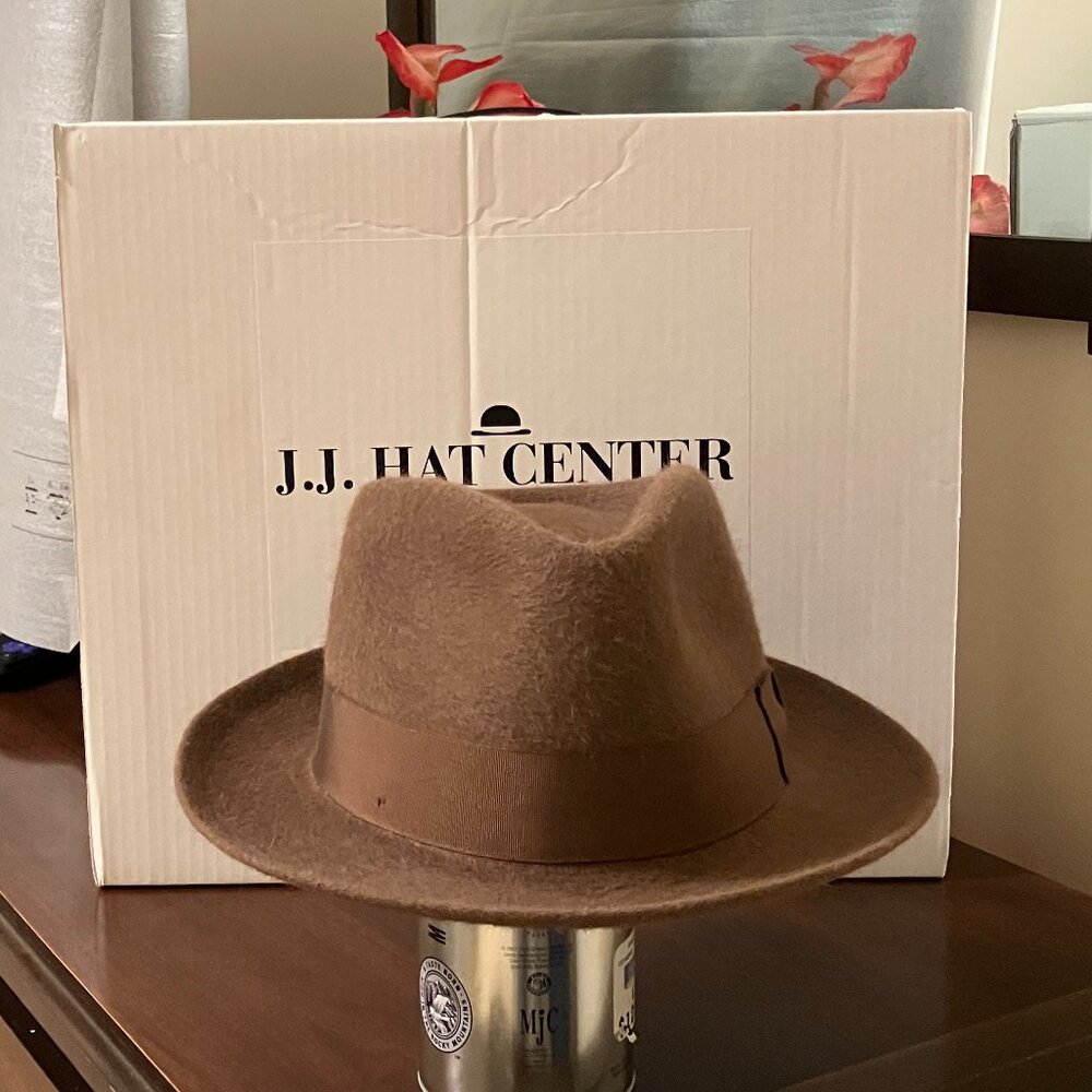 Magill Brown Teardrop Fedora - Size: 58 - Picture 3 of 14